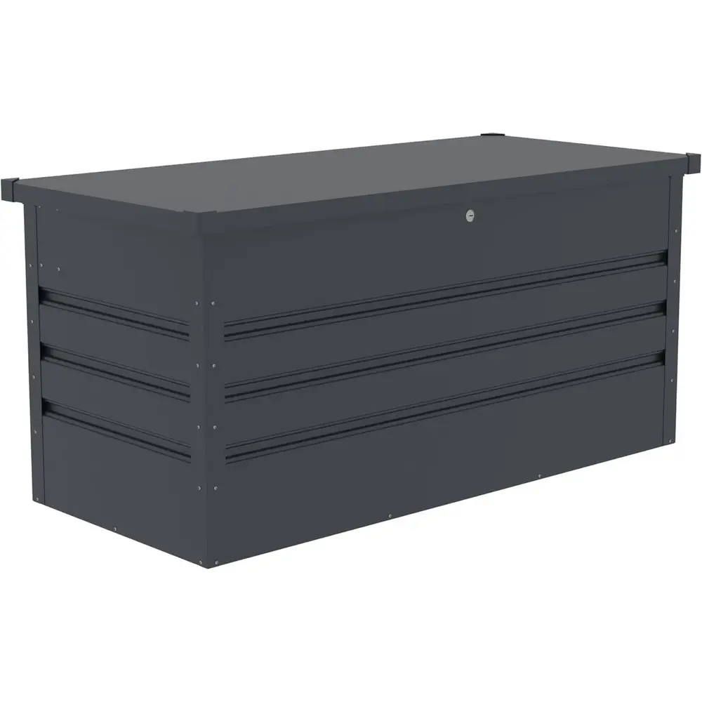 

400-Litre Anthracite Galvanized Steel Outdoor Storage Box