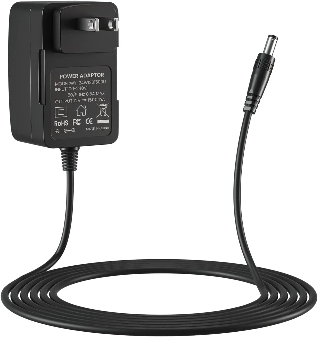 12V 1.5A Power Supply Charger Adapter for Yamaha PA130 PA150, Power Cord for Yamaha PSR, YPG, YPT, DGX, DD Series Keyboard
