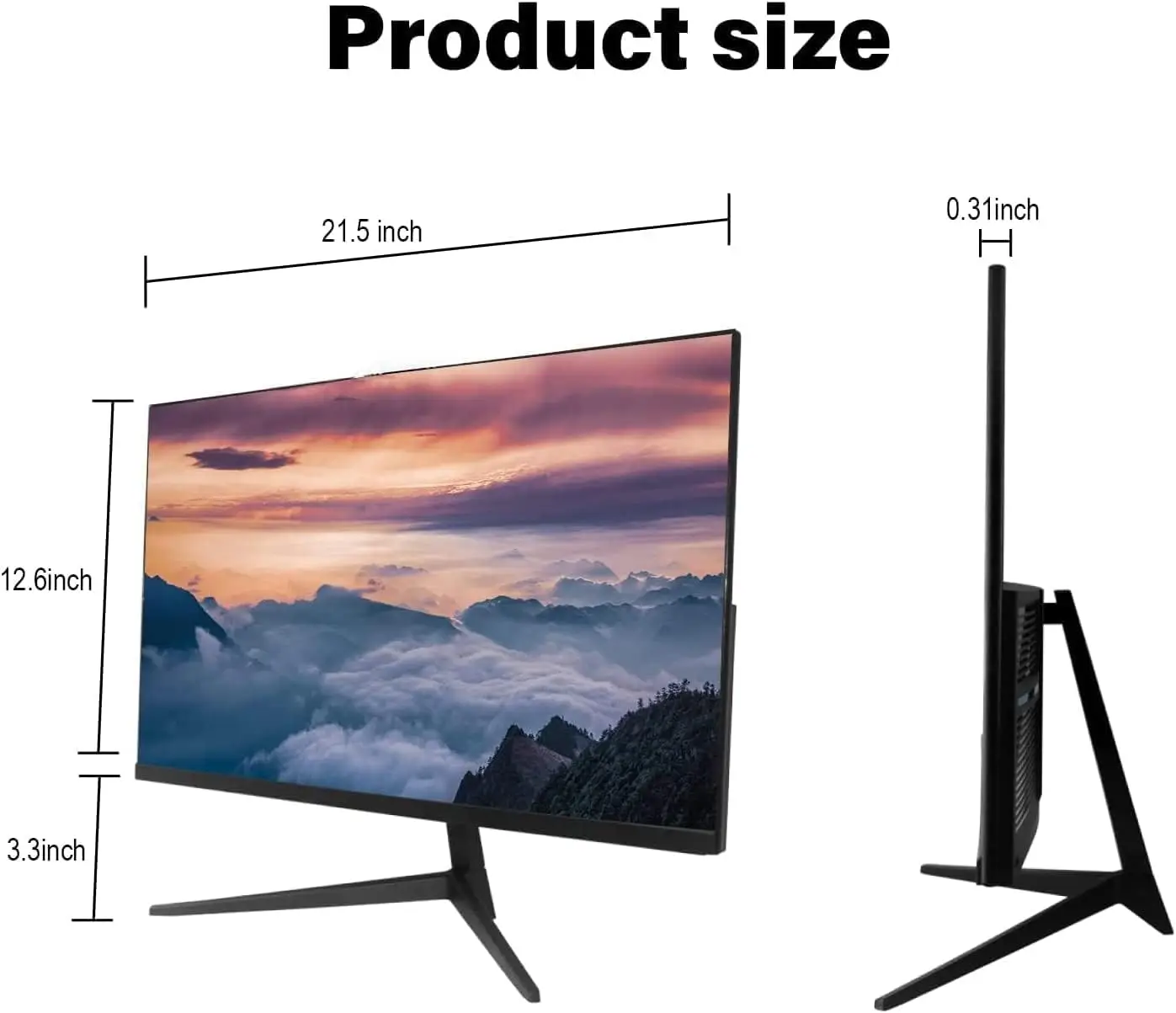 

Security Camera Monitor Screen, 22 Inch 1080P Thin LED PC Monitor with HDMI VGA Built in Speaker Compatible with CCTV Security