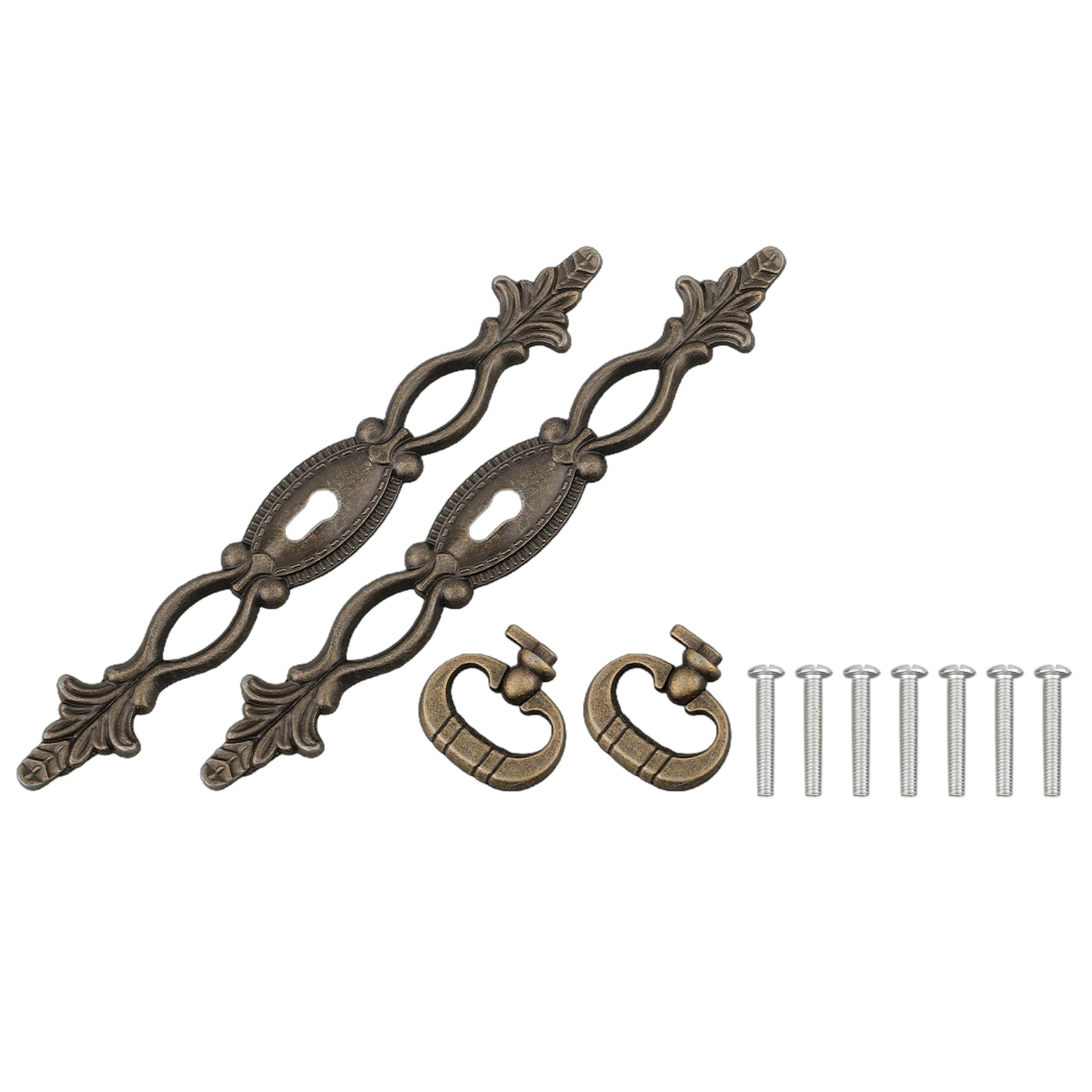 Doorknob Door Handle Included Screws European Retro Long-lasting Retro Design Split Drawer Handle Alloy Bronze Easy Installation