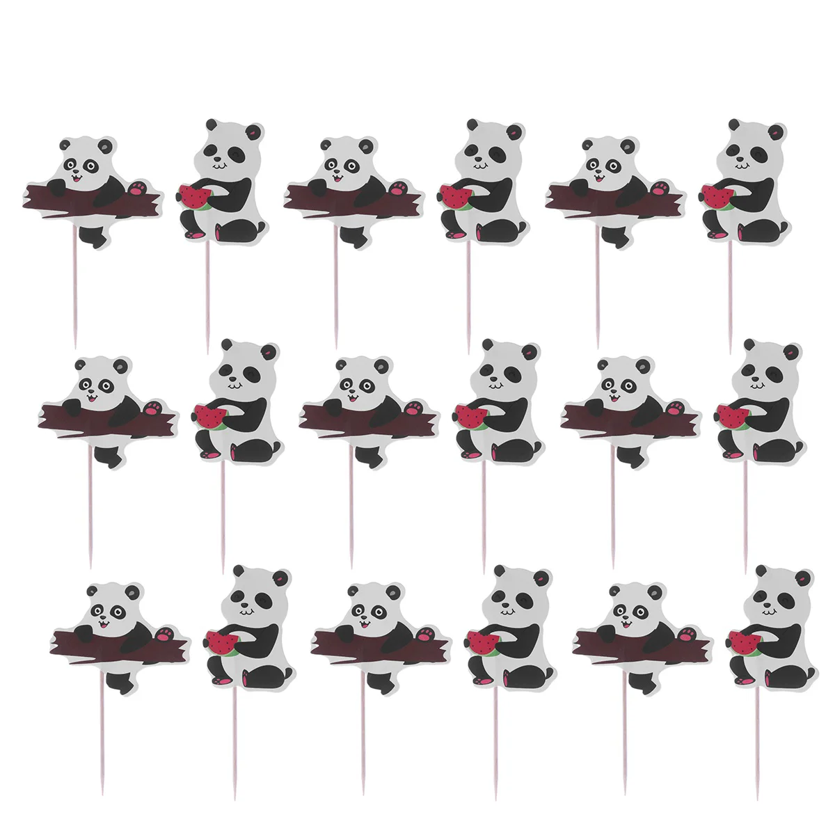 72PCS Panda Cupcake Toppers Dessert Picks Cake Insertion Cards Party Supplies for Birthday Party party cake toppers