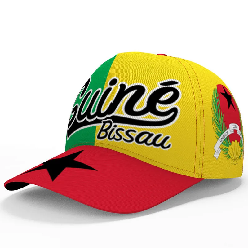 Guinea Bissau Baseball Cap Free Custom Made Name Number Team Logo Gw Peaked Hats Gnb Country Travel Guinee Nation Flags Headgear