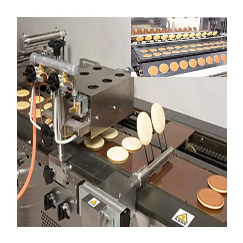 Máquina de gofres Dorayaki comercial con Control automático de temperatura, línea de producción de tortitas japonesas multifuncional de alto rendimiento