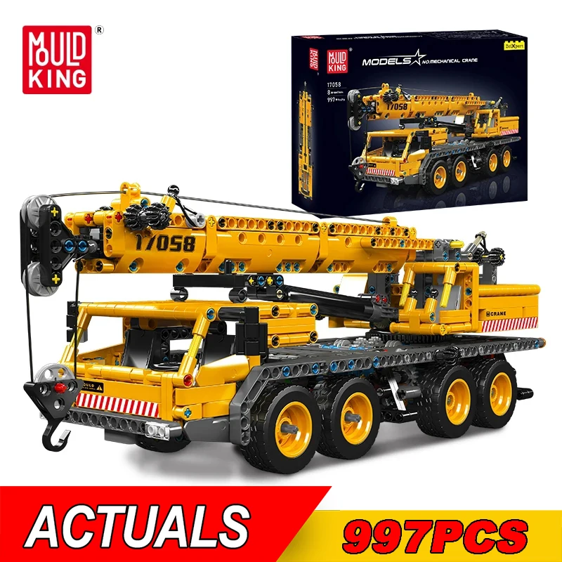 

MOULD KING 17058 Technical Mechanical Crane Car Building Block Model Assembly Truck Brick Enginerring Toys Kids Christmas Gift