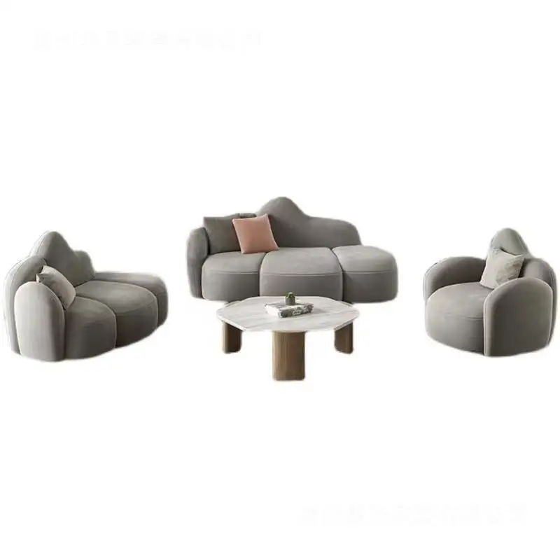 

Nordic style living room creative flannel cloud sof a, home mountain type fabric sofa, office s ofa