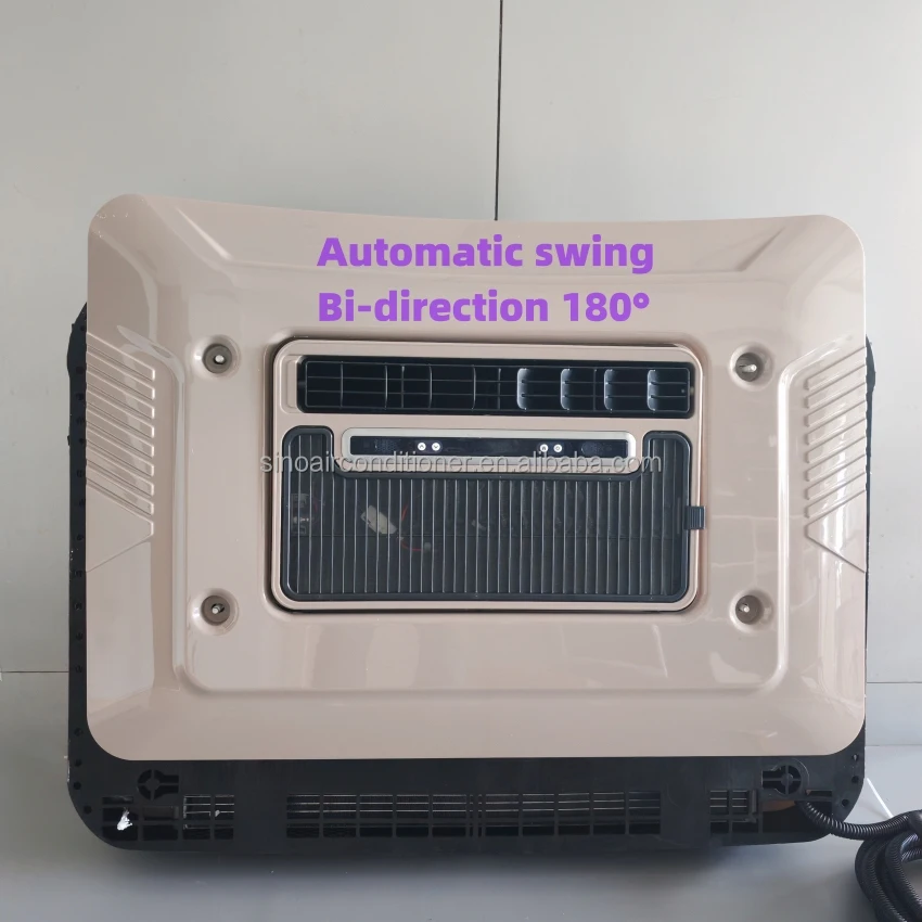 Air Conditioning 12v Double Fan Auto Blowing Copper Evaporator Brushless 24v Rv Air Conditioner 12v Air Conditioner