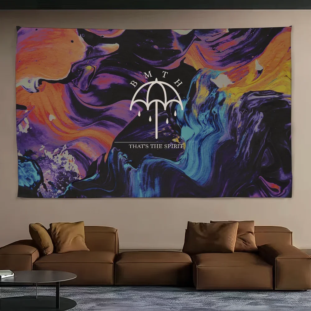 الفرقة B-Bring Me The H-Horizon نسيج رائع خلفية معلقة القماش غرفة نوم نسيج غرفة ديكور الجمالية نسيج الجدار الشنق