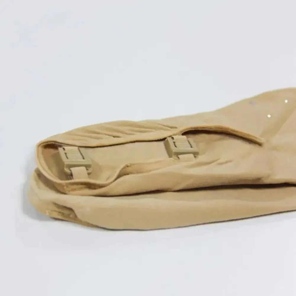 Polyamide Fiber Figure Skating Pantyhose Skin Color Thicken Gymnastics Leotard Stretch Fabric Rhinestone Decorated