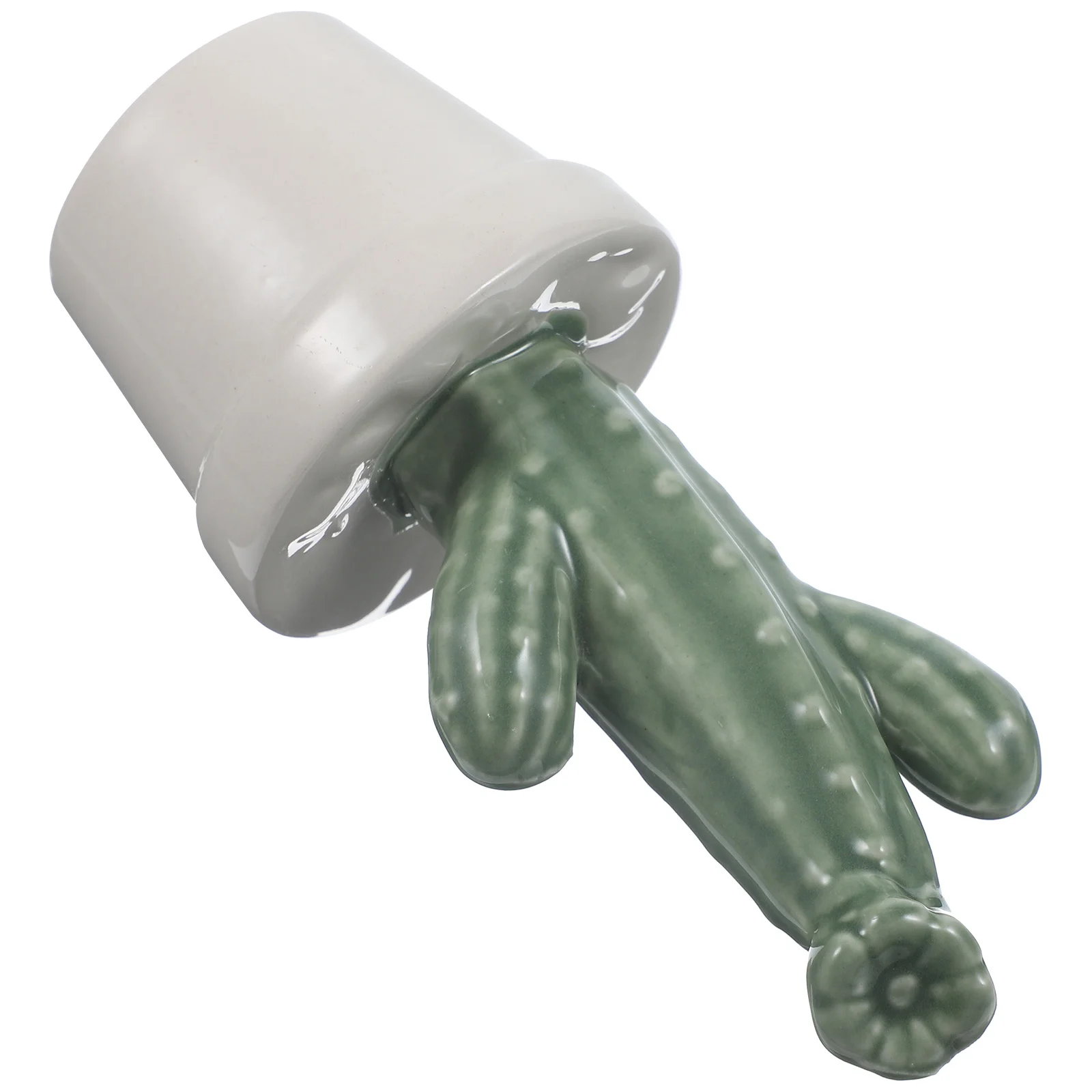 

1Pcs Ceramic Fake Cactus Bonsai Ornament Realistic Lifelike Potted Plant Decor Indoor Home Office Decoration Gift