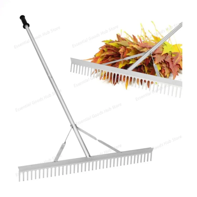 

Heavy Duty Farm Tool Garden Leaf Rake Landscape Rake with Durable Aluminum Handle Garden tools