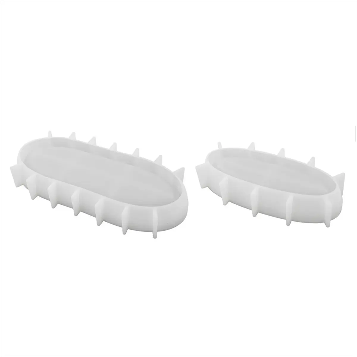 2026 + 2PCS Candle Jar Silicone Mold Oval Cement Plaster Flower Pot Mold Concrete Wax Box Candle Tray Mould