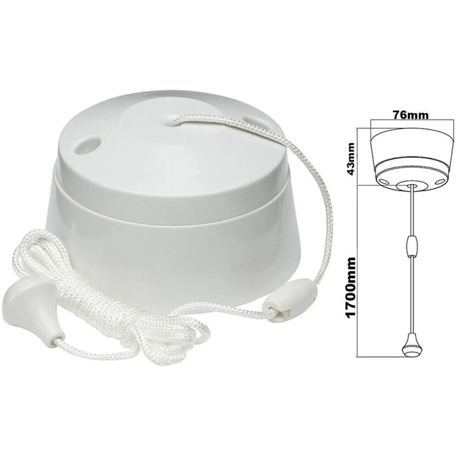 Ceiling Pull Switch 10A One Way UK Standard Bakelite Material for Wall Light Closet Lamp Home Hotel Office Use