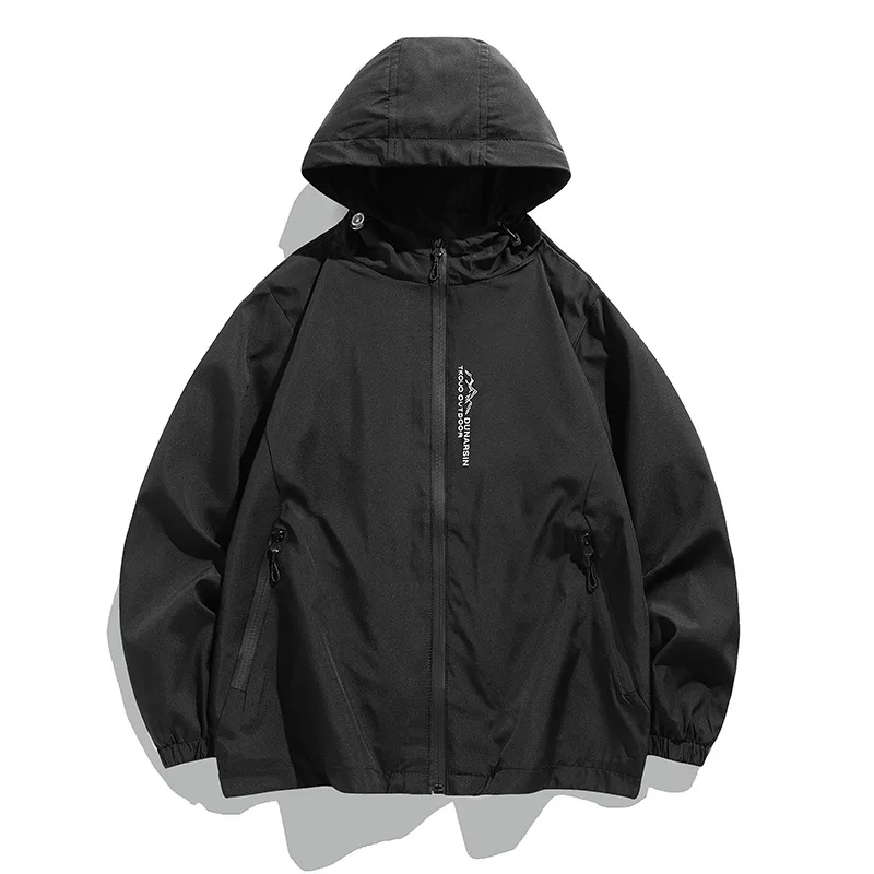 2026 New Stand Collar Casual Loose Baseball Jacket for Men Spring Autumn Outdoor Hiking Sports Zipper Hooded Jacket Unisex