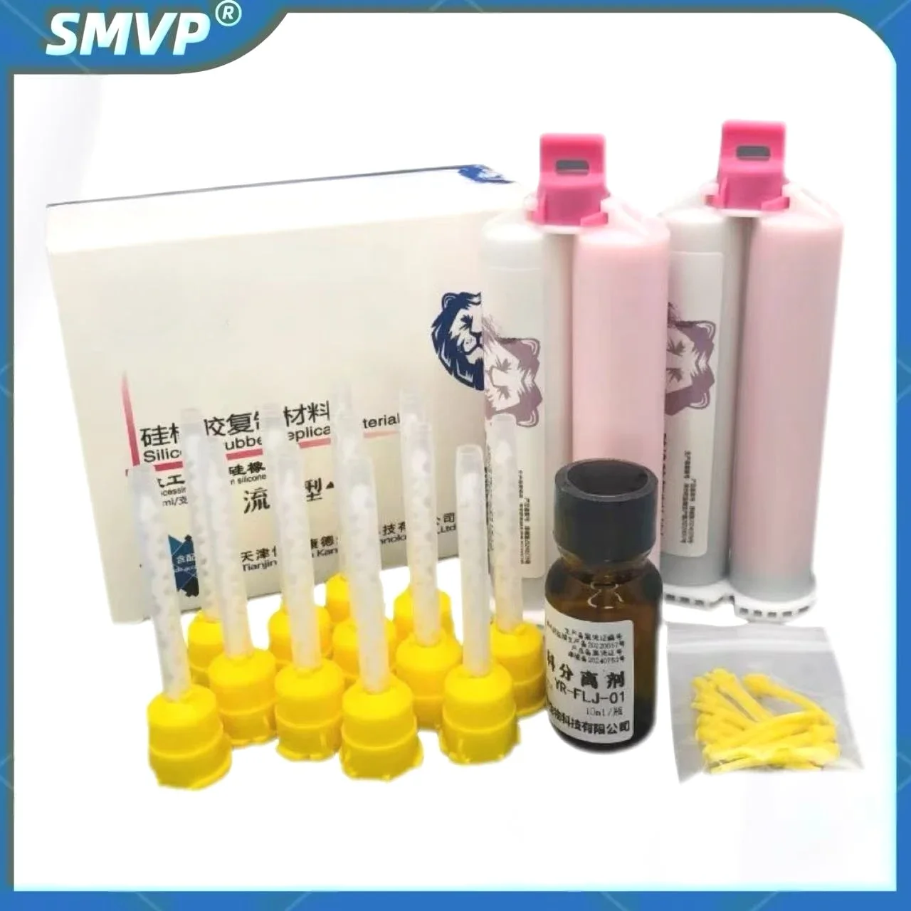 Zenikon Elastic A-Silicone set is used to replicate silicone implant materials in gingival mask dental laboratory.