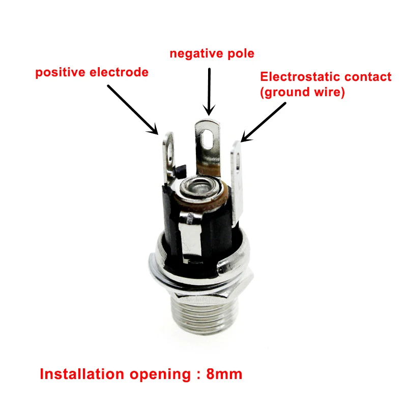 2pcs Lockable 5.5x2.1/5.5x2.5 mm DC Male Power Plug Female socket with Screw Nut Locking Connector