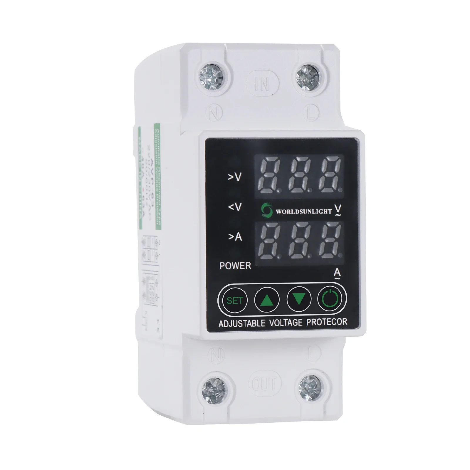 

30A 40A 50A 63A 80A 100A Din Rail 220V 230V Digital Adjustable Over And Under Voltage Current Protective Device Protector Device