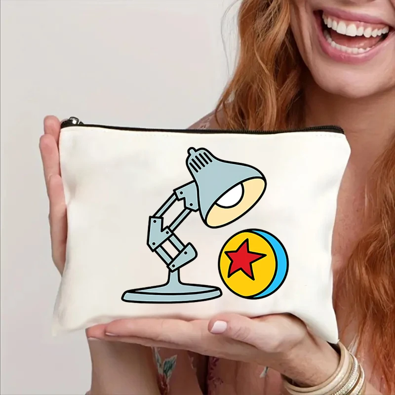 Table Lamp Makeup Bag Fashionable Pouch Coin Purse Canvas Bag Cosmetic Bag Toiletry Perfume Earphone Lipstick Wallet Pencil Case
