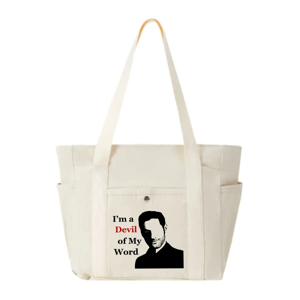 

Devil of Word Movie Art Basic Canvas Bag Multi-Pocket Unisex Shoulder Bag
