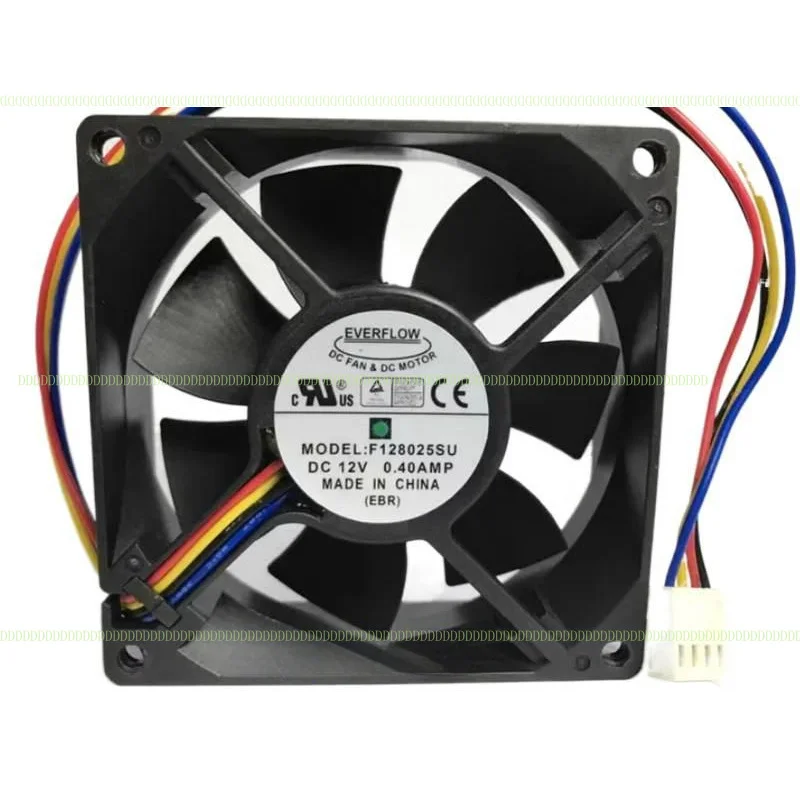 LZ Оригинальный EVERFLOW 8025 F128025SU DC12V 0,40AMP 4-проводной охлаждающий вентилятор с контролем температуры