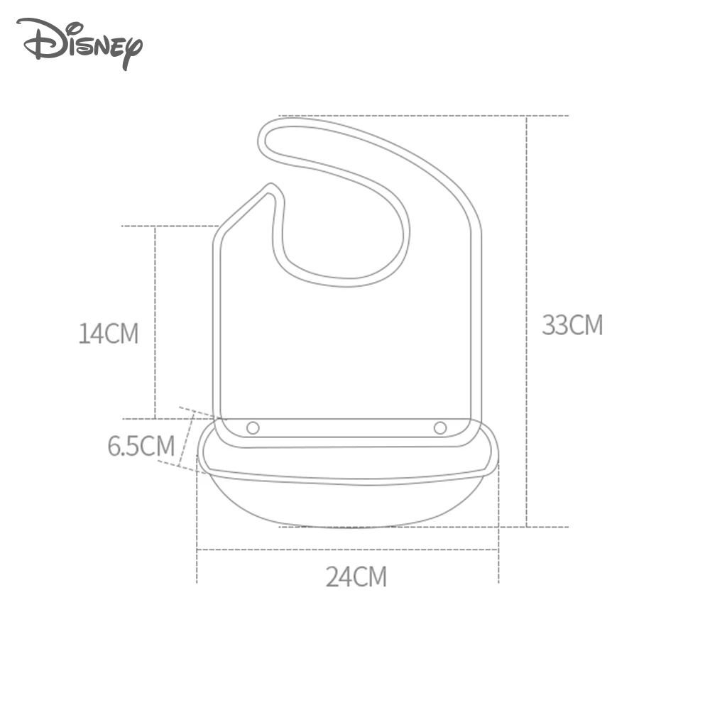 Disney Silicone  Baby Dinner Bib Combination Leak-proof  Pocket  and Baby Burp cloths  Detachable baby stuff for newborns