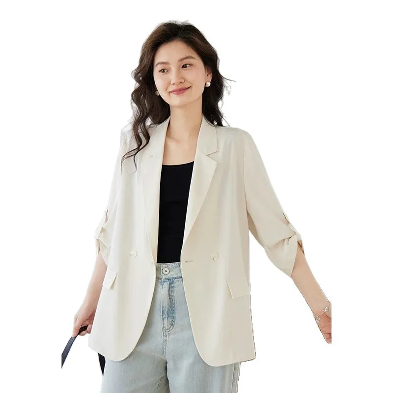 루즈핏 웨스턴 스타일 골드 프리미엄 쓰리버튼 선스크린 배지 웨스턴 파인 슬래시 스냅버튼 드레이피 프렌들리 스타일리시