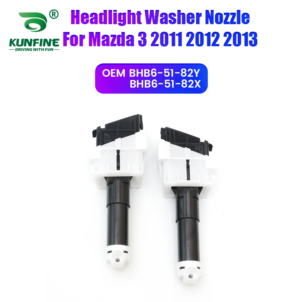 

Car Headlight Front Bumper Washer Spray Nozzle Jet Headlamp Pump Cover For Mazda 3 2011 2012 2013 BHB6-51-82Y BHB6-51-82X