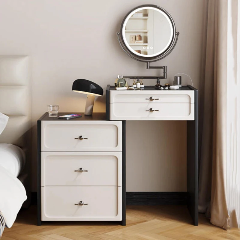 

Small Cabinet Vanity Table Modern Corner Drawers Storage Mirror Dressing Table Chair Wood Tall Mesa De Maquillaje Home Furniture