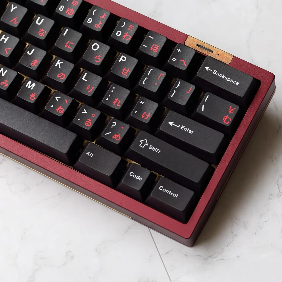 JKDK Studio WOB Cherry profile Dye Sub Keycap Set PBT GMK WOB Red