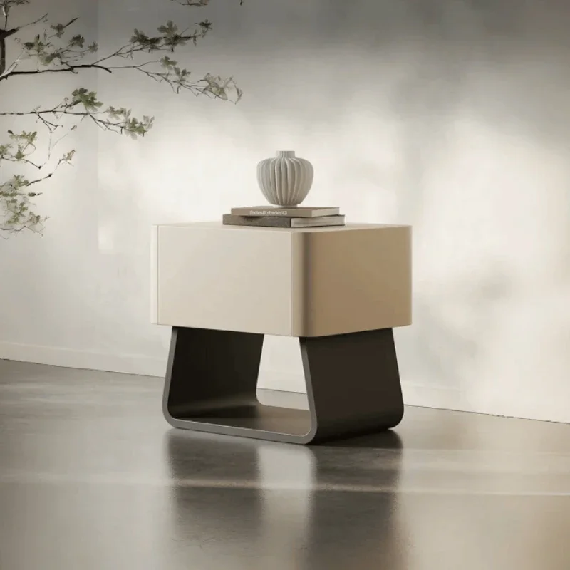 

Modern Simple Nightstand Storage Italian luxury Trendy Bedside Table nordic Aesthetic Mesitas De Noche Bedroom Furniture