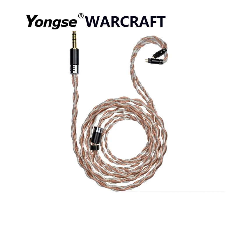 Yongse WARCRAFT 7N Single Crystal Copper Plated with Silver Cable Headphone Upgrade Cable MMCX/0.78 2.5/3.5/4.4 for IME