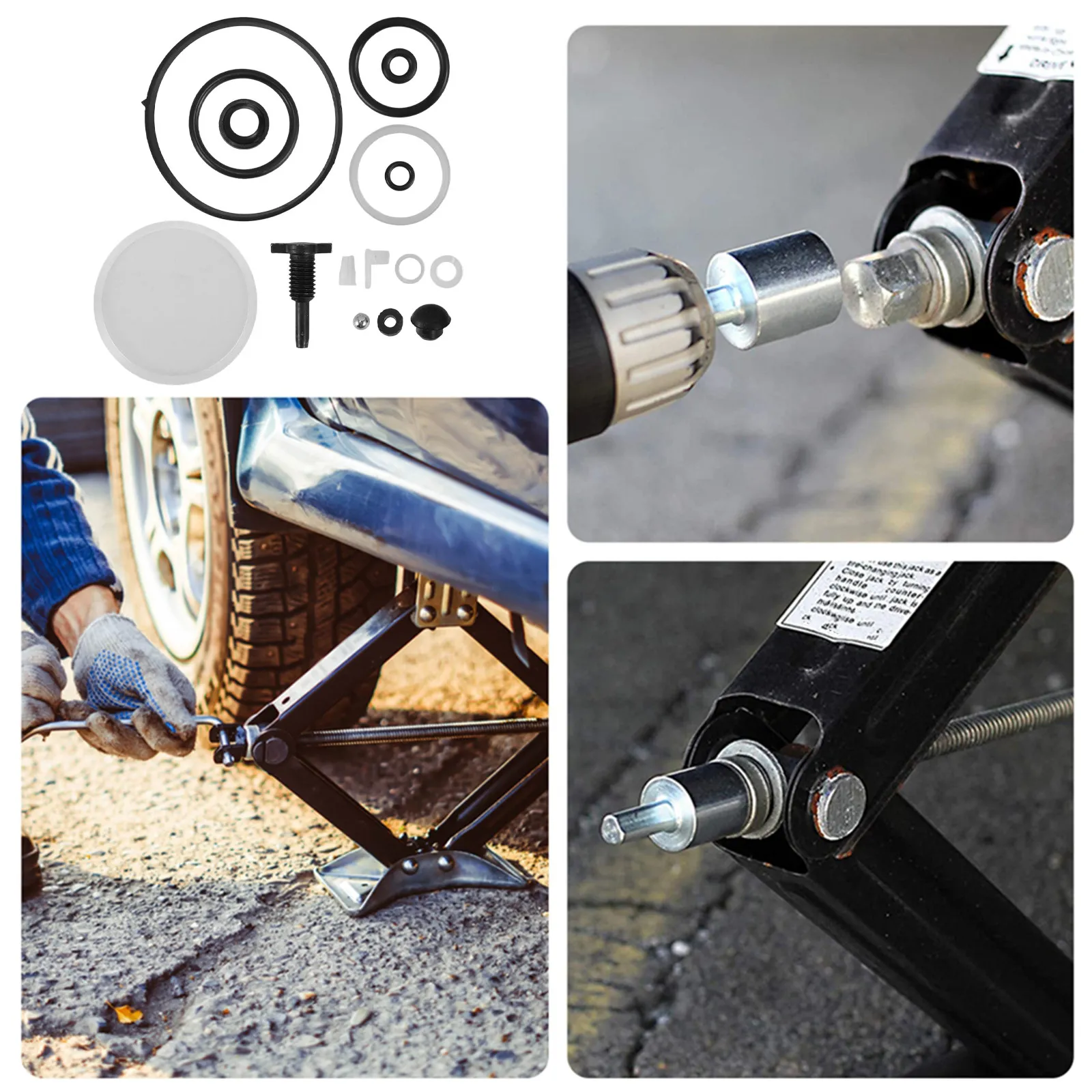 1Set 5 Ton Jack Seal Kit Jack Repair Tools Replacement for Floor Jacks Smooth Operation Long Service Extension