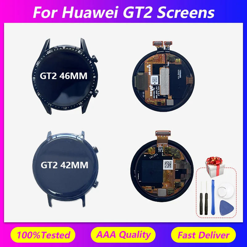 For Huawei GT2 screen assembly with frame GT2 42/46MM watch screen LTN-B19 screen display