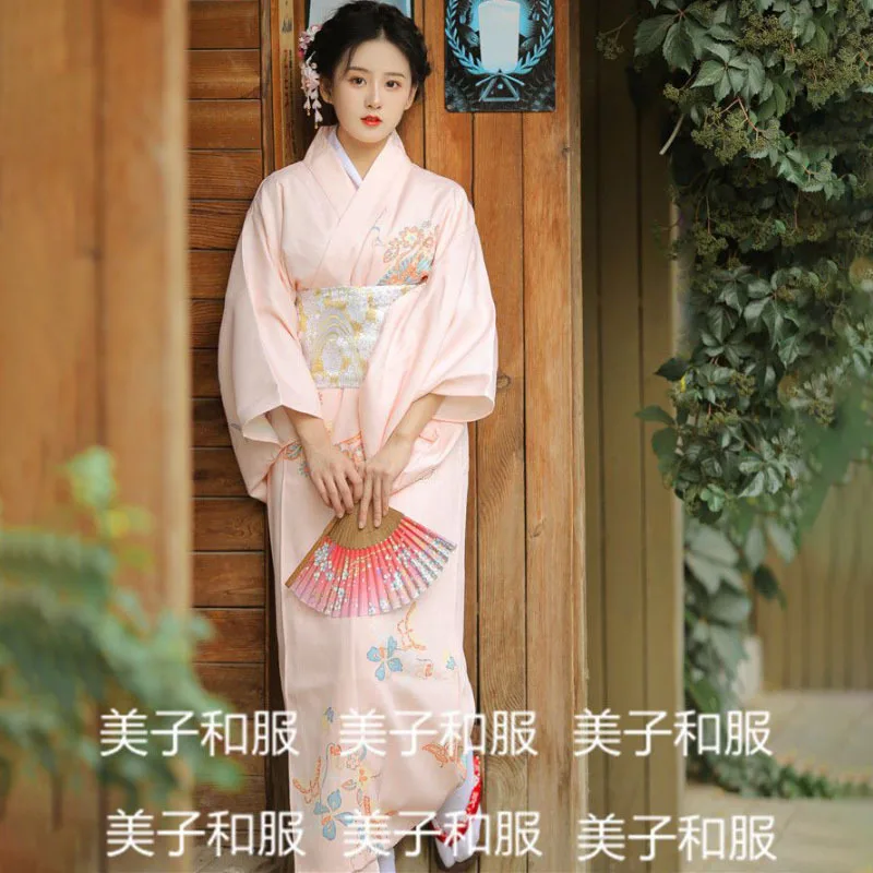 Kimono Women's Traditional Vintage Kimono Loose Gentle Style Improved Graduation Dance Clothing Exterior Photo Clothing