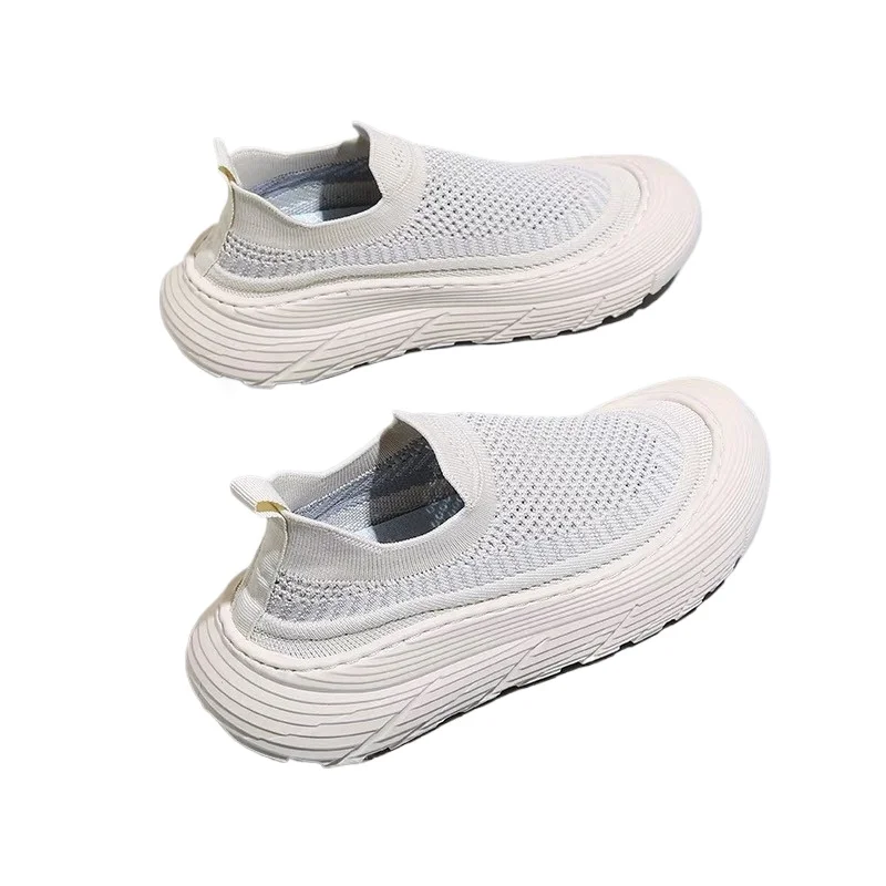 2024 Hot Sale Women's Shoes Slip-on Women's Vulcanize Shoes Fashion Mesh Ladies Casual Shoes New Round Head Versatile Sneakers