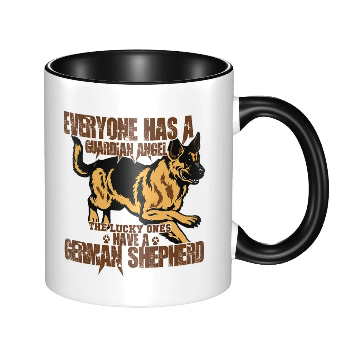 

The Lucky Ones Have A German Shepherd Dog Mug Funny Ceramic Coffee Cups Tea Mugs Milk Cup Drinkware Gifts for Woman Man