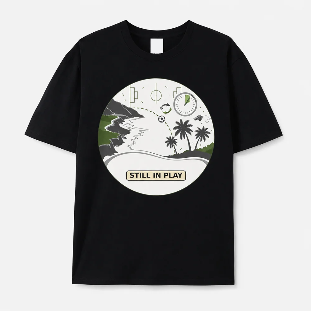 

Men's Casual Soccer Print T Shirt Cotton Crew Neck Short Sleeve Extra Time Watch Party Tee For Football Game Cheering Ear Shirt