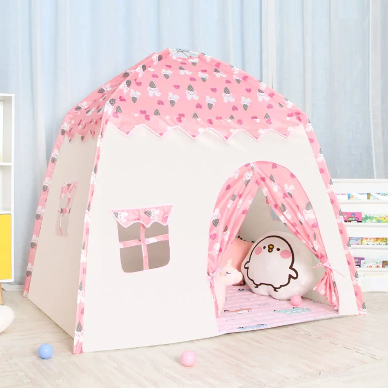 Children Tent Kids Tipy Indoor Sleeping Princess Castle Girls Foldable Tent Play House Outdoor Castle Folding Tent Toys Gifts