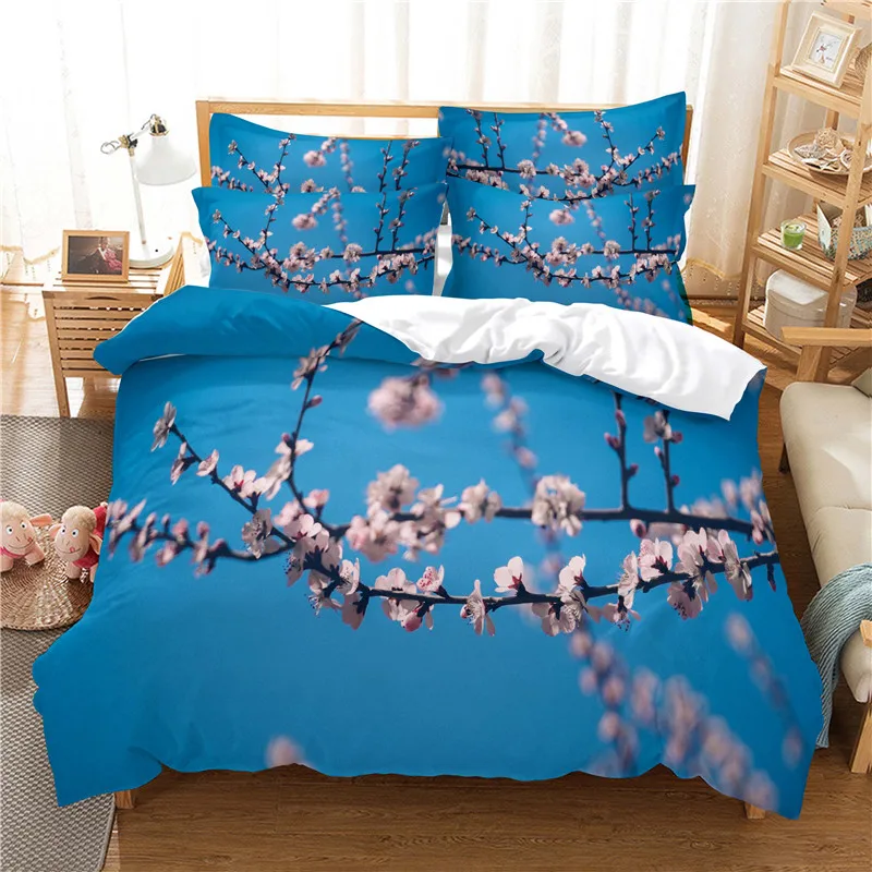 

Beautiful Flower Duvet Cover Set 3D Print Daisy Cactus Rose Comforter Set King Queen for Boys Girls Teens Polyester Bedding Set