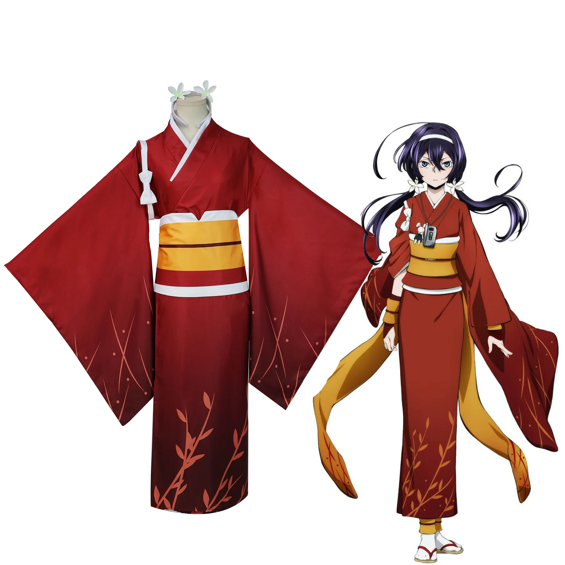 

Костюмы для косплея Bungo Stray Dogs Yasha Shirogane Mizuki Kagerou, кимоно юката, женская одежда