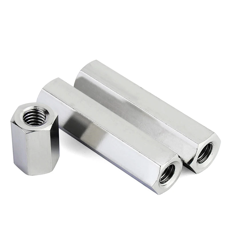 304 Stainless Steel Female to Female Hex Stand-off Spacer Long Rod Coupling Hex Nut Bolt M2 M2.5 M3 M4 M5 M6 M8 M10 M12