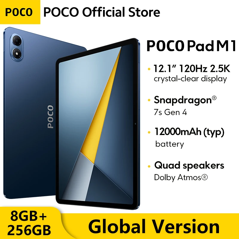POCO PAD M1 Global version Tablet Snapdragon 7s Gen 4 12.1