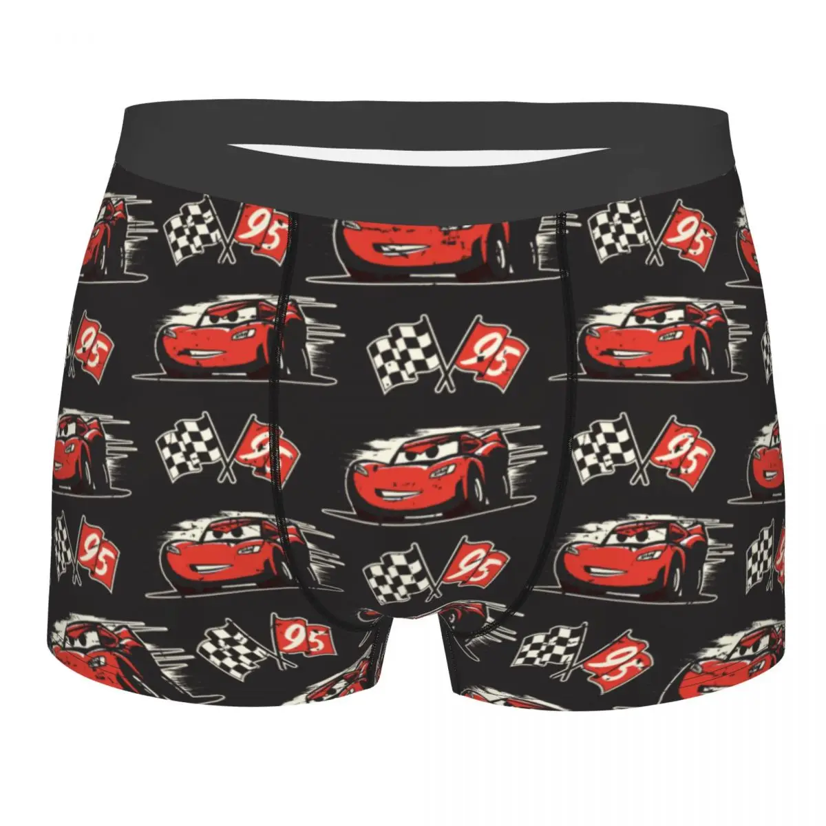 Cars 3 Lightning McQueen Cartoon Man Long Underwear Boxer Shorts Panties Funny Breathable Underpants for Homme