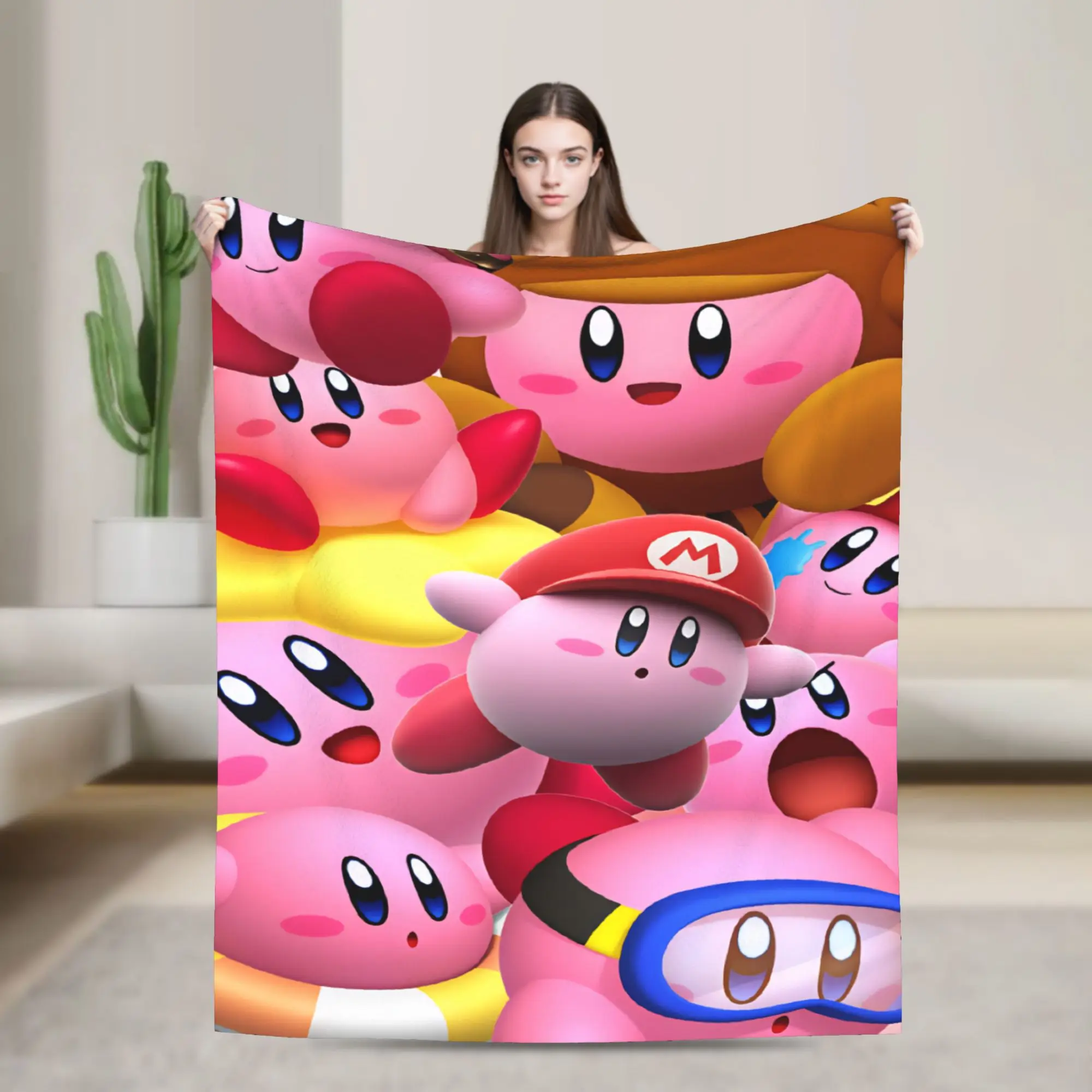 K-Kirbies  Blankets  Super Soft Fashion Plush Throw Blanket For Outdoor Picnic Flannel Bedspread Bed Cover