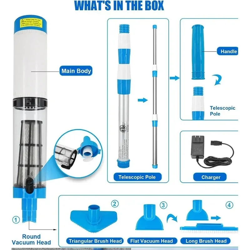 

Гидромассажная ванна и надземные бассейны Мощный пылесос для бассейна Всасывающая машина для бассейна Устройство для удаления грязи в бассейне для спа