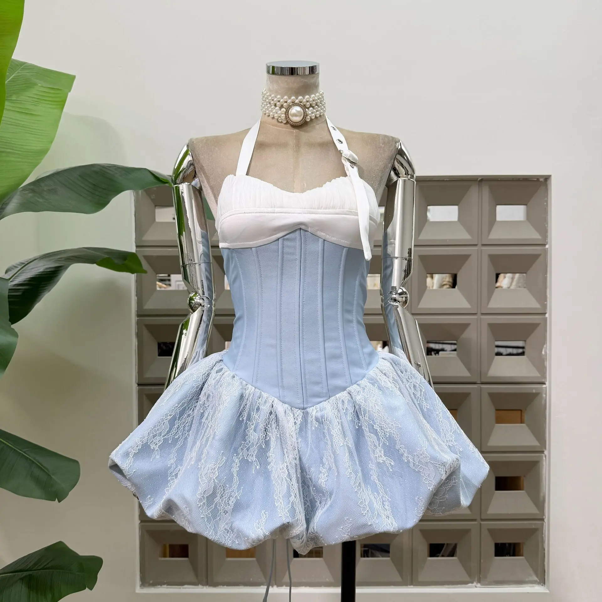 New Lolita Lace Mini Dresses For Women Elegant Prom Party Gown Woman Clothing Sexy Sleeveless Birthday dress Vestido Femininos
