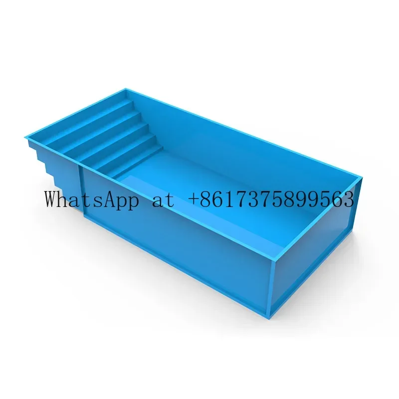 Outdoor  Glass Fiber Large Size Family Swimming Pool  Design FRP Shell Prefabricated Luxury Indoor Swimming Pool