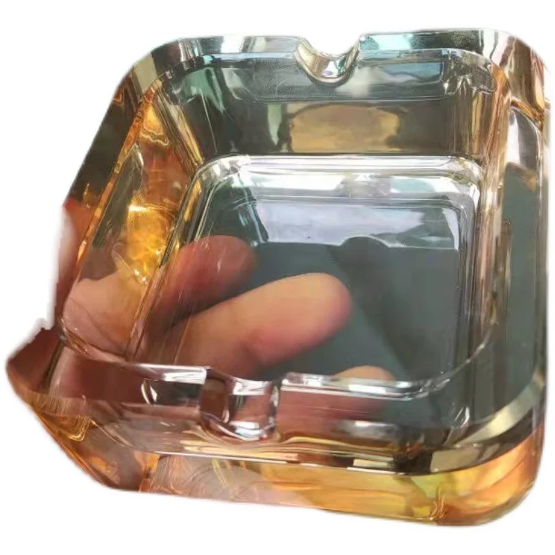 Compact and Simple Glass Ashtray for Cigarettes in Hotel Room and Living Room Crystal glass ashtray