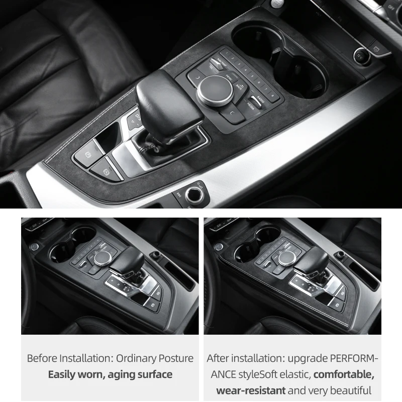 Alcantara Gear Shifter Trim for Audi A4 A5 2017-2024