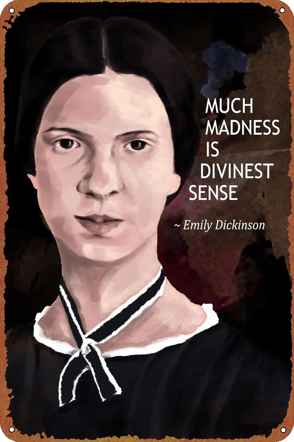 Emily Dickinson Posters Tin Signs Retro Metal Movie Tins for Bar Pub Home Cafes Wall Decor, 8X12 Inch (20X30 CM)