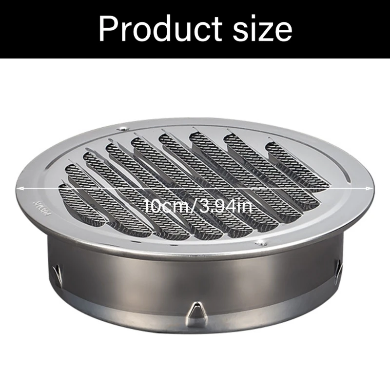 Y166 Steel Circular Ventilation Grille 100mm Vent Covers set for Kitchen Bath Exhaust